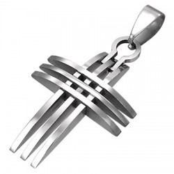 Pendentif croix 005 - Trois lignes
