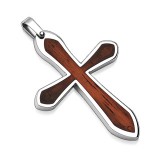 Pendentif croix 007 - Bois