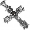 Pendentif croix 014 - Médiévale zircone noir
