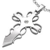Pendentif croix 015 - Strass central