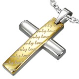 Pendentif croix 018 - Jaune only love