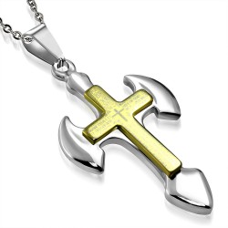 Pendentif croix 036 - Bords arrondis