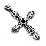 Pendentif croix 045 - Bords courronnés