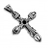 Pendentif croix 045 - Bords courronnés