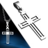 Pendentif croix 046 - Simple creuse