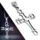 Pendentif croix 049 - Bords coeurs