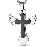Pendentif croix 053 - Ailes centre noir