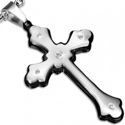 Pendentif croix 057 - Bords noirs
