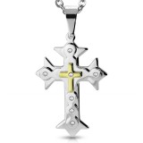 Pendentif croix 060 - Deluxe strass