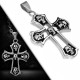 Pendentif croix 066 - Bords avec crânes