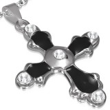 Pendentif croix 070 - Bords avec zircones