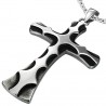 Pendentif croix 072 - Grise et noire