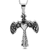 Pendentif croix 073 - Ailes style gothique