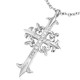 Pendentif croix 079 - Deluxe fleurs de lys