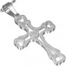Pendentif croix 083 - Satin gris