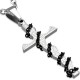 Pendentif croix 084 - Barbelés noirs