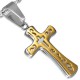 Pendentif croix 086 - Jaune sur gris A