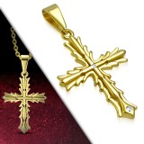 Pendentif croix 146 - Deluxe médiévale gold-ip
