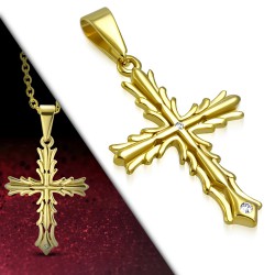 Pendentif croix 146 - Deluxe médiévale gold-ip