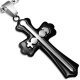 Pendentif croix 092 - Noire masculin et féminin