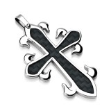 Pendentif croix 097 - Fibre de carbone