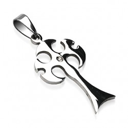 Pendentif croix 098 - Médiévale arrondie