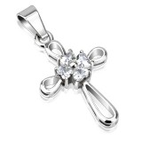 Pendentif croix 141 - Creux zircone rond