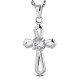 Pendentif croix 141 - Creux zircone rond