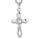 Pendentif croix 141 - Creux zircone rond