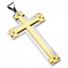 Pendentif croix 102 - Centre jaune