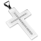Pendentif croix 104 - Lignes de strass