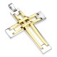 Pendentif croix 135 - Deux lignes jaunes