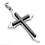 Pendentif croix 109 - Centre noir