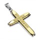Pendentif croix 110 - Jaune strass