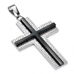 Pendentif croix 113 - Lignes Grecques