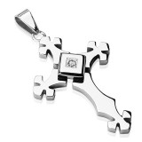 Pendentif croix 115 - Centre losange strass