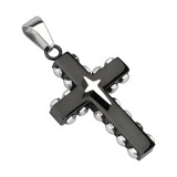 Pendentif croix 125 - Noire petite croix