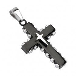 Pendentif croix 125 - Noire petite croix