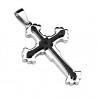 Pendentif croix 130 - Grises centre noir