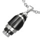 Pendentif acier 01 - Cylindres gris et noirs