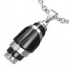 Pendentif acier 01 - Cylindres gris et noirs