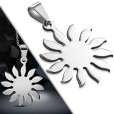 Pendentif acier 03 - Soleil