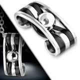 Pendentif acier 04 - Bille centrale