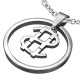 Pendentif acier 11 - Dollar US dans cercle