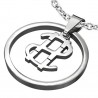 Pendentif acier 11 - Dollar US dans cercle