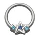 Piercing micro-bcr 37 - étoile de David