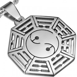Pendentif acier 21 - Yin-Yang