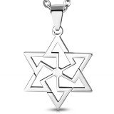 Pendentif acier 27 - étoile de David