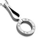 Pendentif acier 38 - Cercle multistrass