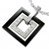 Pendentif acier 43 - Deux carrés